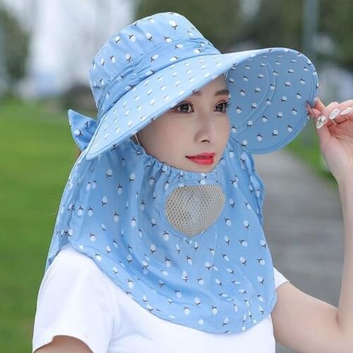 Sun Hat Female Summer Hat Cover Face Sun Hat All-match Summer Hat with Big Rim Anti-ultraviolet Cycling Sunhat