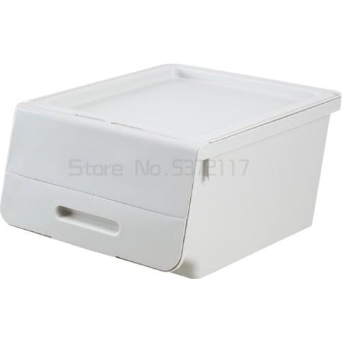 Folding clothes storage box can be overlapped with wardrobe to store sundries plastic storage box childrens toy sorting box