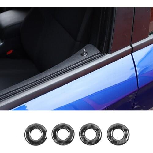 TESIN For Dodge Challenger Charger 2015+ Car Door Lock Pin Decoration Ring Stickers New Interior Car Accessories Car Styling