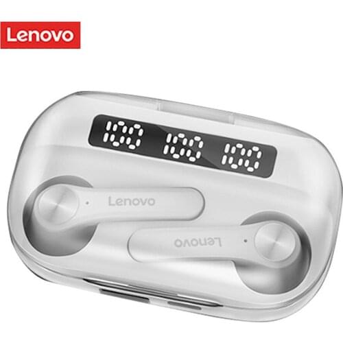 Lenovo QT81 TWS Earbuds Bluetooth 5.0 Wireless Headphones IPX4 Waterproof Sports Headset with Mic 750mAh Charging Box USB Output