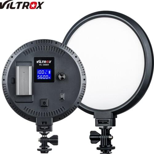 Viltrox VL-300T Slim 7'' Round Ring Video LED Light Lamp 18W Bi-Color Dimmable CRI 95+ Soft Light for Camera Photography
