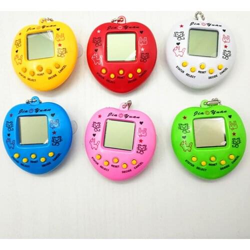 1pc Electronic Pet Game Machine Heart Shape Virtual Pet Puzzle Game Learning Education Toys For Children Random Color