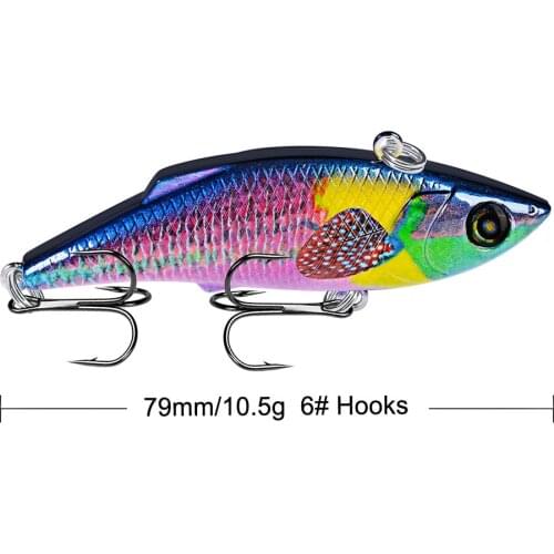 1Pcs VIB Baits Sinking Fishing lures 7cm 20g Hard Plastic Artificial Vibration Winter Ice Jigging Pike Bait Tackle Isca