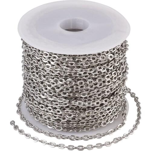 9-10m Iron Brass Cross Cable Chain Necklace Jewelry Findings Accessories Making DIY