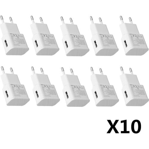 10PCS/LOT USB Charger Travel Wall Adapter 5V 2A Charge For Samsung Galaxy S6 S7 Edge J3 J5 J7 Note 4 5 A3 A5 A7 2016