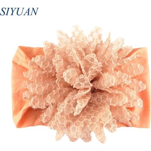 16pcs/lot Handmade Beautiful 4.4 inch Large Sunflower Honeycomb Flower with Soft Nylon Headband 16 Colors in Stock HB088