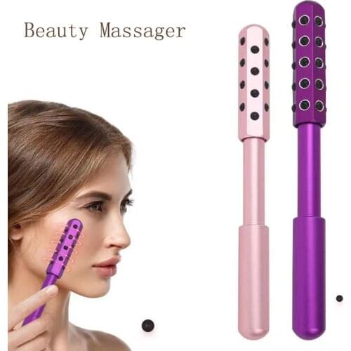 24 Germanium Beauty Bar Manual Facial Roller Massager Face Lift Anti Wrinkle Massage Stick Portable Skin Care Tools
