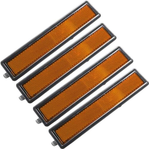 4Pcs Car Amber Turn Signal Light Bumper Side Marker Light For-BMW E30 E32 E34 3 Series