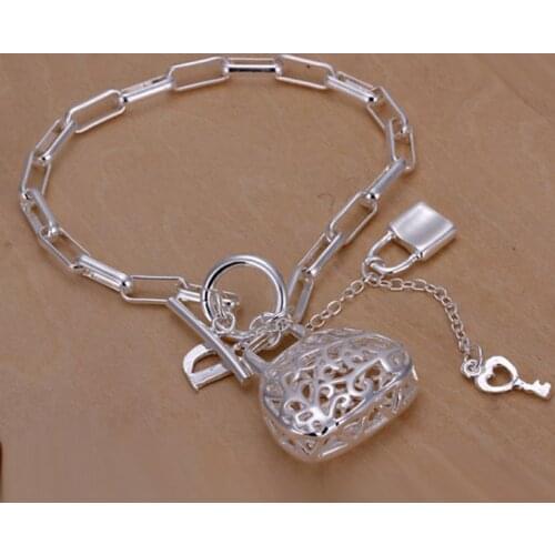 925 jewelry silver plated jewelry bracelet fine fashion bracelet top quality wholesale and retail SMTH206