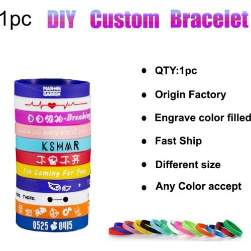 1PC Personalized Bracelets Custom Bracelet Name Text Engraved Customized DIY Private Children Kids Lovers Gifts