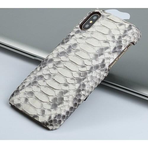 Genuine Leather Natural python skin protective case for iPhone 11 11 pro 6 7 8plus X XS XSMax XR Anti-fall Ultra-thin phone case