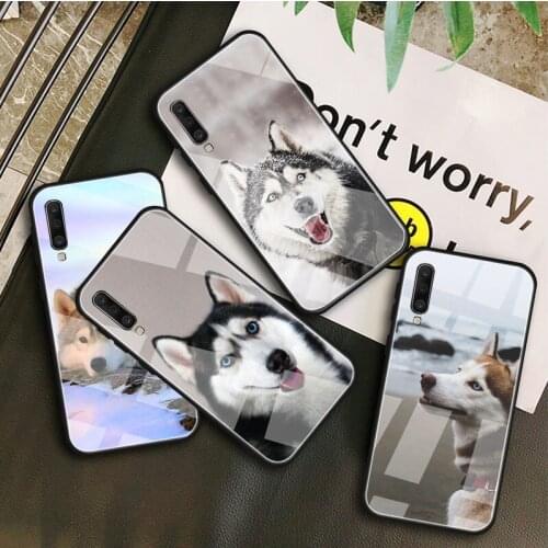Husky dog Tempered Glass Case For Samsung Galaxy A 10S 10E 20S 20E 30S 40 50S 60 70 80 90 6 7 8 Shell