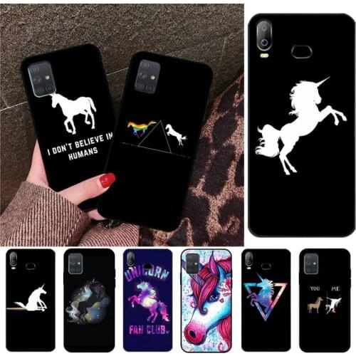 CUTEWANAN Cute Cartoon Unicorn Horse Silicone Phone Case Cover For Samsung A10 A20 A30 A40 A50 A70 A80 A71 A91 A51 A6 A8 2018