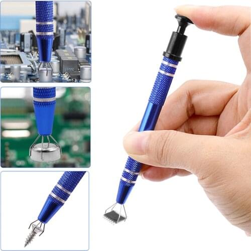 Electronic Parts Grabber IC Chip Extractor Parts Gripper Pickup Tools Pen Electronic Repair Tools Metal Four Claw