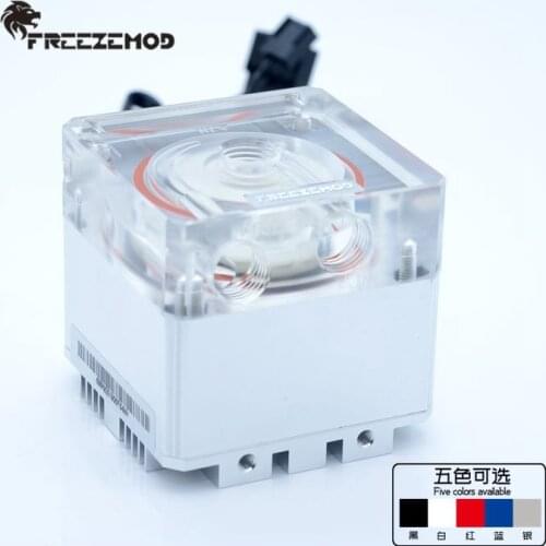FREEZEMOD Compute cooling pc water cooler mute pump PWM intelligent flow 800L/H 12V/5V RGB light aura. PU-FS4M