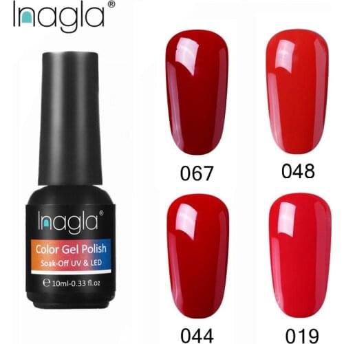 Inagla Gel Polish Set All For Manicure Semi Permanent 10ml Vernis Top coat UV LED Gel Varnish Soak Off Nail Art Gel Nail Polish