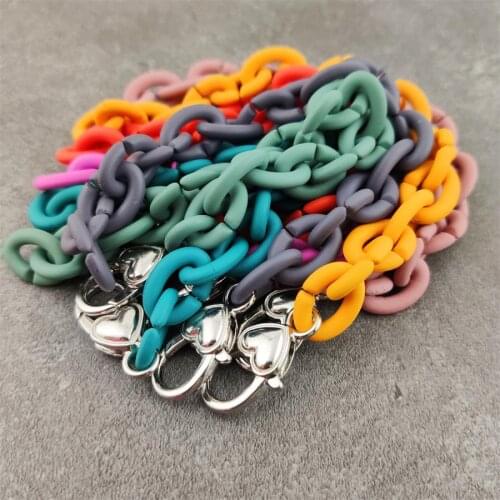 Fashion Lucky Charm Bracelets For Women Golden Color Rubber Plated Acrylic Bracelet&Bangle Jewelry Boho Style Bangle