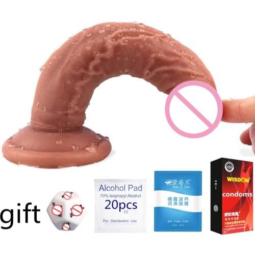 Soft Realistic Dildo Penis Female Masturbator Bondage Harness Adult Erotic Sex Toys for Women Gay G-spot Suction Cup