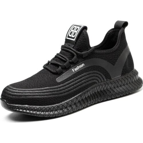 Labor Protection Shoes European Mens Steel Bag Head Anti-smash Anti-piercing Safety Shoes Light Breathable Odor-proof SH