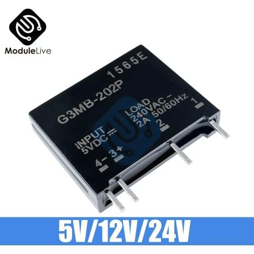 G3MB-202P DC-AC DC 5V 12V 24V Relay Module Board G3MB 202P PCB SSR In Out 240V AC 2A Module Board Solid State Relay For Arduino