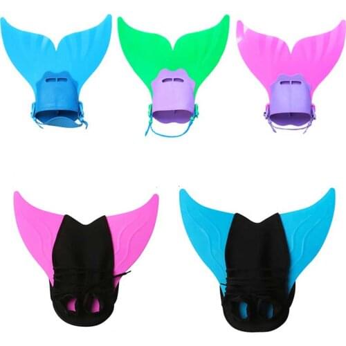 Adult Kids Swimming Fins Children Training Flippers Monofin Mermaid Swim Fin Swimming Foot Flipper Diving Feet Tail Monofin C282