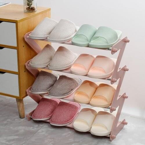Shoe Shelf Z-Shaped Shoe Rack Door Assembly Multi-Layer Dustproof Shoe Cabinet Shoe Rack Organizer Cabinet Metal Shelf