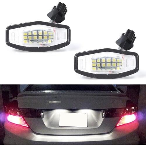 Full LED License Plate Light Lamp Replacement For Honda Accord Sedan Odyssey Pilot Civic City Mk4 Acura MDX TSX TL ILX RDX RL