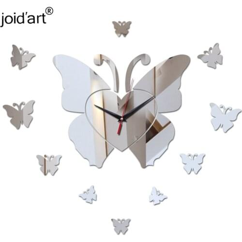 Top fashion hot large Acrylic wall clock home decor diy crystal mirror surface Quartz clocks art watch safe