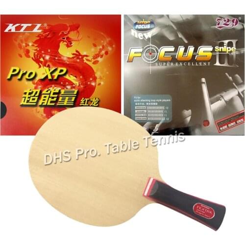 Pro Combo Racket Sanwei FEXTRA 7 Blade with KTL Pro XP Red - Dragon and 729 Friendship FOCUS III Rubbers