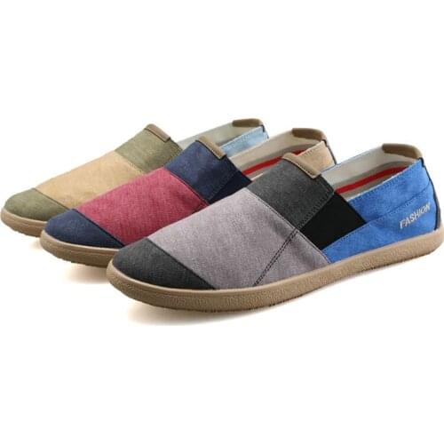 Simple Men Flats Plimsolls Retro Style Canvas Casual Shoes Men Espadrille Fisherman Shoes Plus Size Alpargatas Hombre