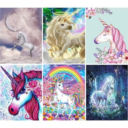 Frame Animals Unicorn DIY Painting By Numbers Picture Modern Hand Painted Oil Painting Unique Gift For Children