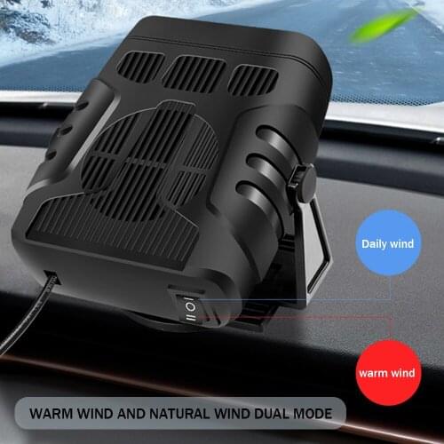 12V/24V 120W Adjustable Car Heater Electric Cooling Heating Fan Portable Electric Dryer Windshield Defogging Demister Defroster