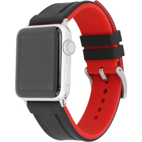 BEAFIRY Watchband for Apple Watch Band 40mm 44mm 38mm 42mm Silicone Rubber Strap for iwatch 6 5 4 3 Smartwatch Black Blue Grey