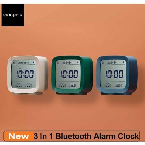 Qingping Bluetooth Alarm Clock Smart Control Temperature Humidity Monitor Night Light Work With mijia app Alarm Clock