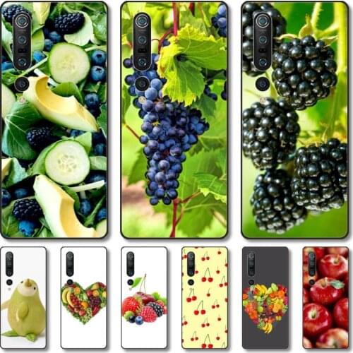 Delicious fruit Phone Case For Xiaomi MI 11 10 9 5g Lite Ultra Pro Note S Black Shell Cover