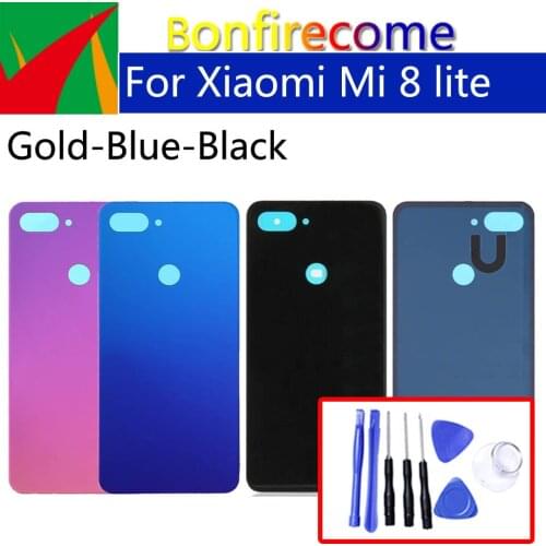 Battery Back Cover For Xiaomi Mi 8 Lite Mi 8lite Mi8 Youth Back Battery Door Rear Housing Cover Case Chassis Shell replacement
