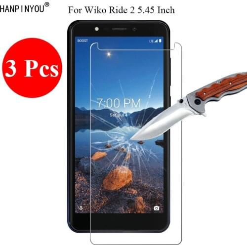 3 Pcs/Lot 9H 2.5D Tempered Glass Screen Protector For Wiko Ride 2 Ride2 5.45" Protective Film + Clean Tools