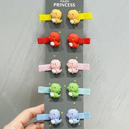 1Set Girls Cute Cartoon Animal Dinosaur Hairpins Children Sweet Hair Clip Barrettes Headband Kids Fashion Hair Accessories
