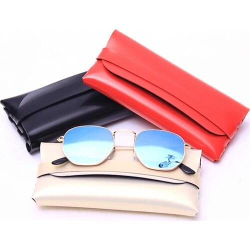 Soft Sunglasses Case Women Brand Designer Men Eyeglasses Box Unisex PU Leather Eyewear Case