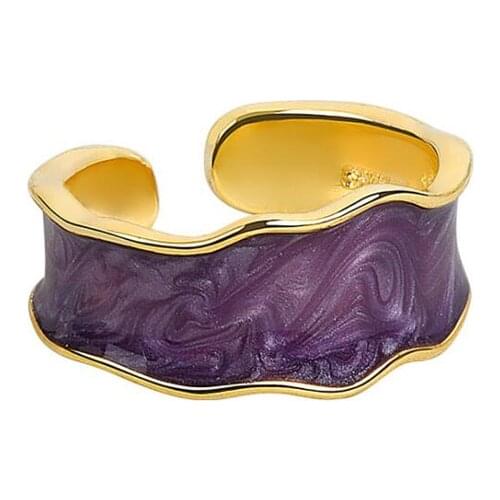 Silver Plated Rings for Women Stone 3 Colors Vintage Wedding Trendy Jewelry Large Adjustable Antique Rings Anillos Dropshipping