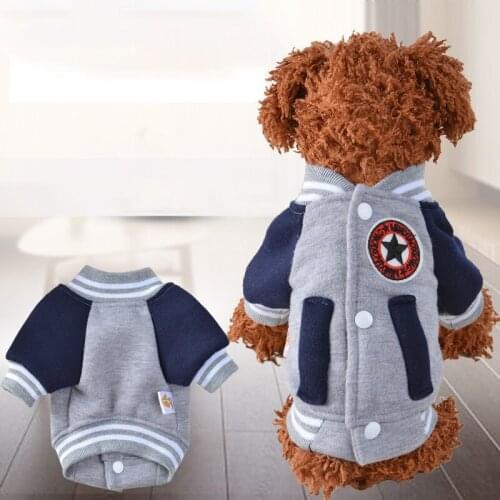 Winter Dog Clothes Warm Soft Cotton Padded Dog Winter Pet Jacket Baseball Jackets Coat Dog Accessories