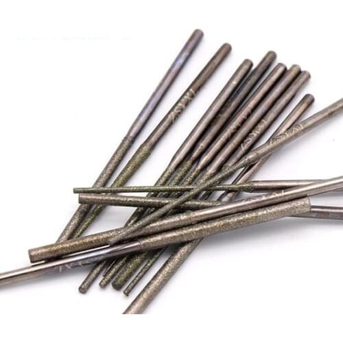 1.2/1.5/1.8/2.1/2.35/2.6mm Diamond Grinding Needle Drill Bits Shank Diamond Dremel Rotary Carving Polishing Tool