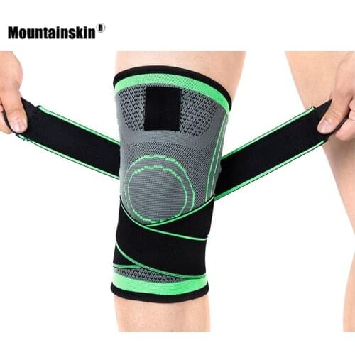 Mountainskin 1PCS Fitness Running Knee Pad Basketball Cycling Training Elastic Nylon Sport Compression Knee Support Braces VK110