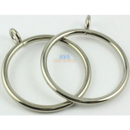 10 Pieces 45mm Silver Curtain Rings Curtain Sliding Hook Rings