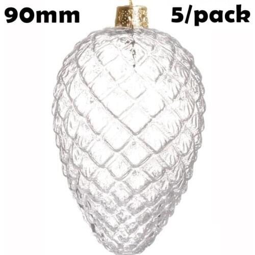 Promotion - DIY Paintable Home Garden Decoration Ornament 90*60mm Glass Nut, 5/Pack