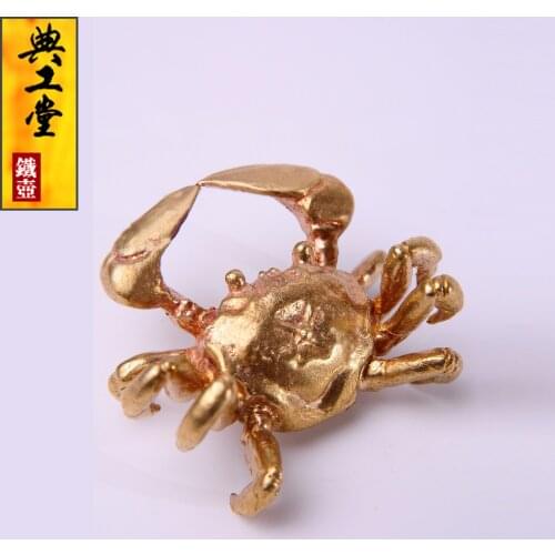 Iron pot accessories crab covered lid dragging pure copper Tea Road Accessories General Kung Fu Tea Set