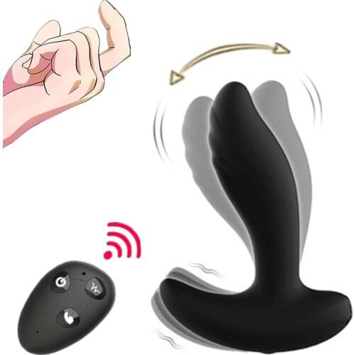 Wireless Remote Control Anal Vibrator Male Prostate Massager Swing Tickling Vibrator Testicles Stimulator Anal Sex Toys for Men