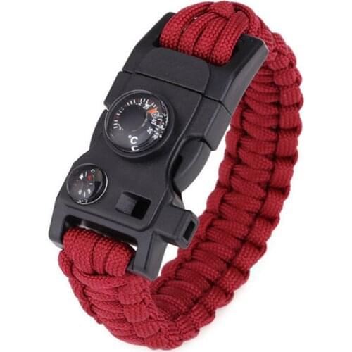15 in 1 Umbrella Rope Bracelet Outdoor Camping Multifunctional Fishing Gear Buckle Outdoor Camping Rescue Survival Bracelet