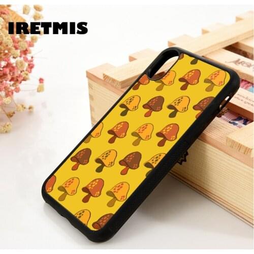 Iretmis 5 5S SE 2020 6 6S TPU Silicone Rubber Phone Case Cover for iPhone 7 8 Plus X Xs 11 12 MINI Pro Max XR Retro Mushrooms