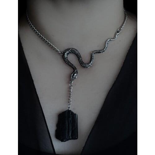 Serpente Turmalina Choker/Punk/Metal Snake Choker/witchstyle Witches jewelry